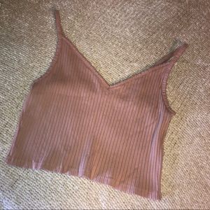 NWOT h&m pink ribbed tank top!